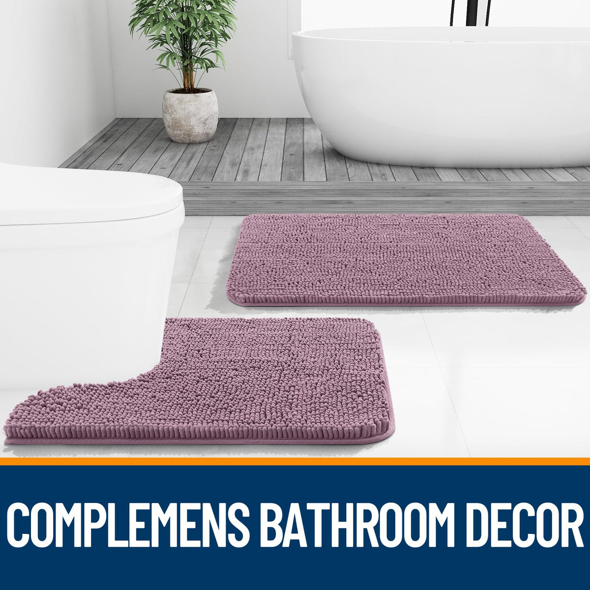 OLANLY bath rug is machine washable for easy care and longevity