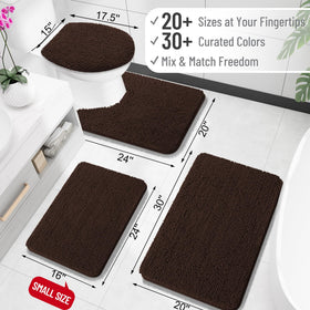 OLANLY bath rug dense-absorbent-pile keeps floors dry after showers.