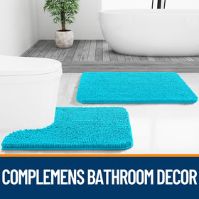 OLANLY bath rug-machine-washable-easy-care simplifies cleaning and maintenance.