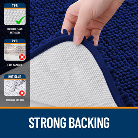 OLANLY machine-washable bath rug easy to clean and maintain.