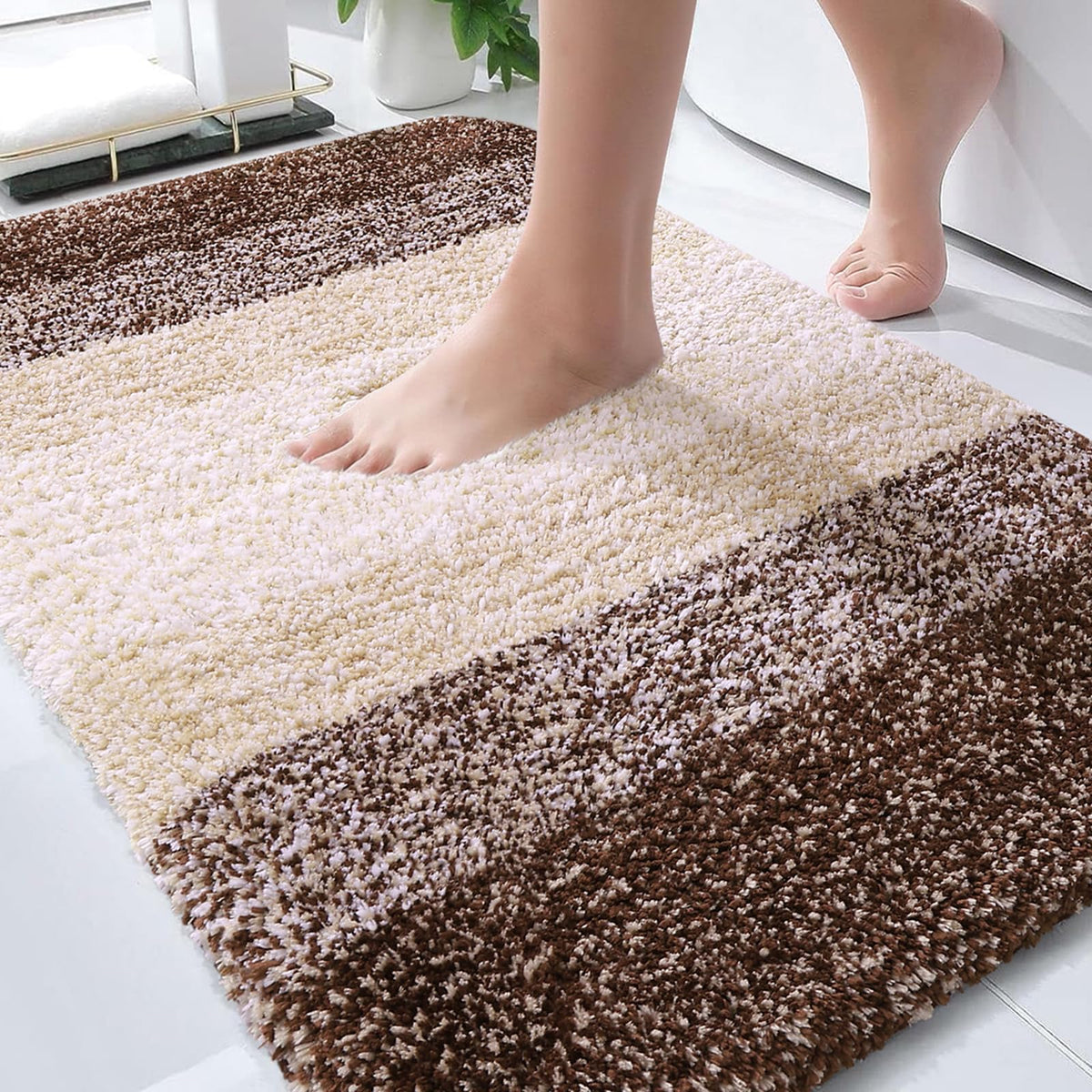 OLANLY bath rug mat 30x20 adds warmth and softness to your bathroom floor