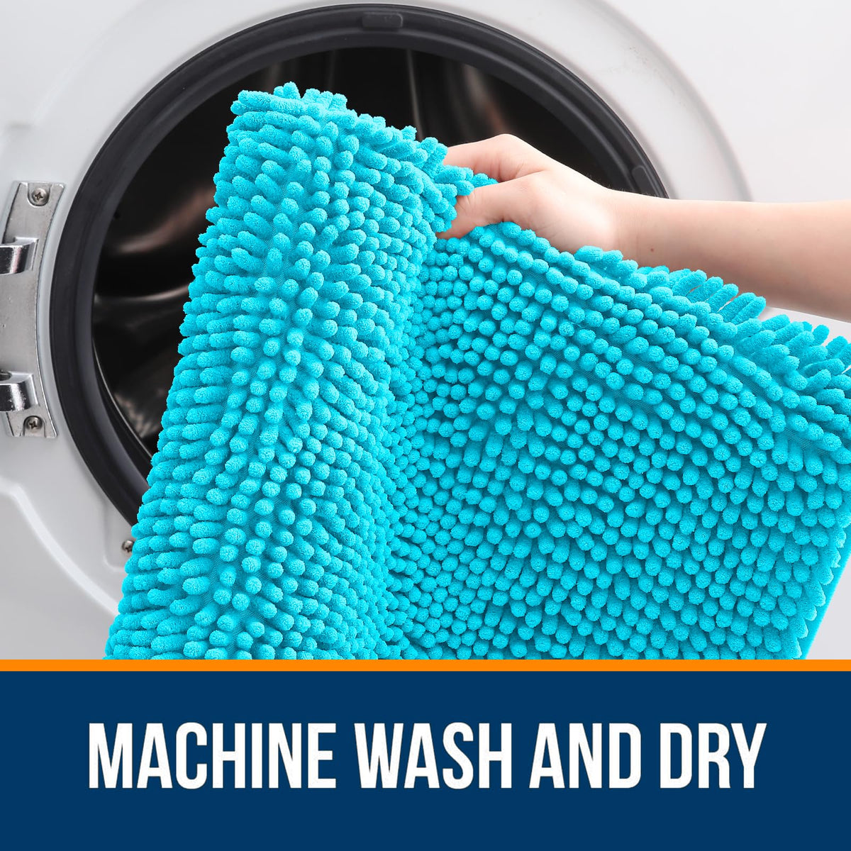 OLANLY bath rug offers multi-purpose-use beyond the bath for vanity or sinks.