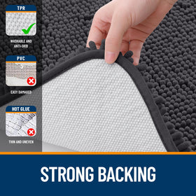 OLANLY bath rug multi-use vanity suits bath, sink, and cozy corners.