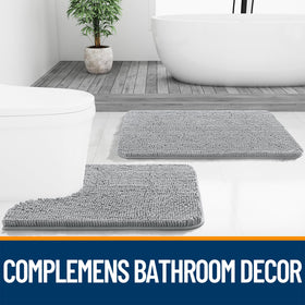 OLANLY bath rug multi-use suitable for baths, sinks, and vanity areas.