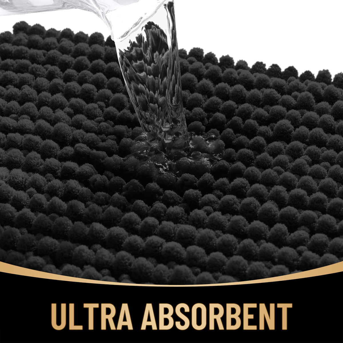 OLANLY bath rug with rubber backing, non-slip grip on floors