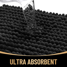 OLANLY bath rug with rubber backing, non-slip grip on floors