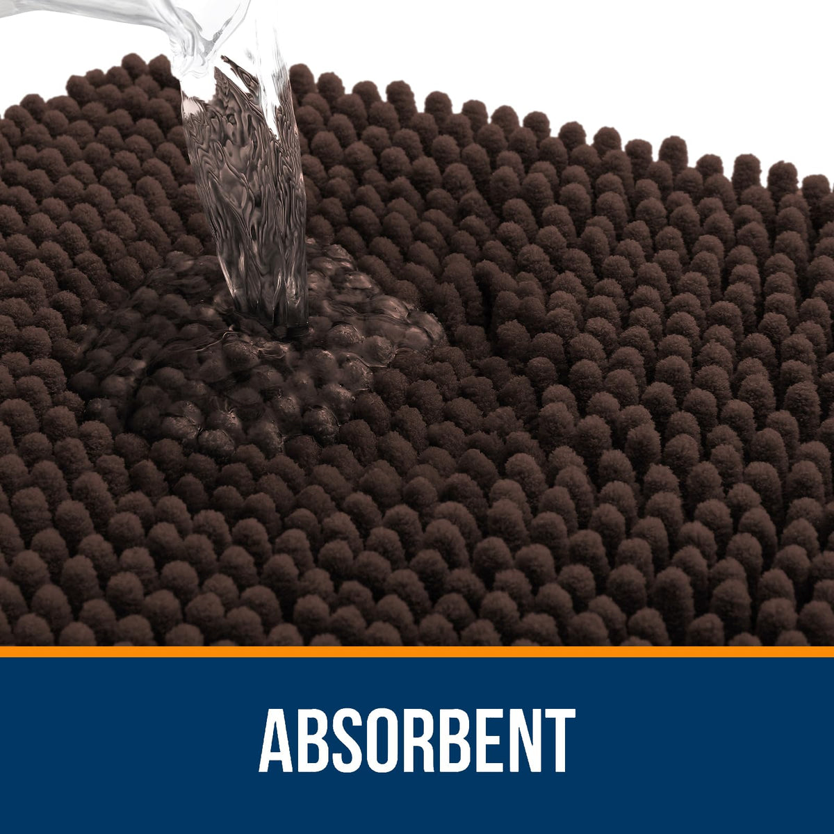 OLANLY bath rug rubber-backing-stability reduces slipping on wet floors.