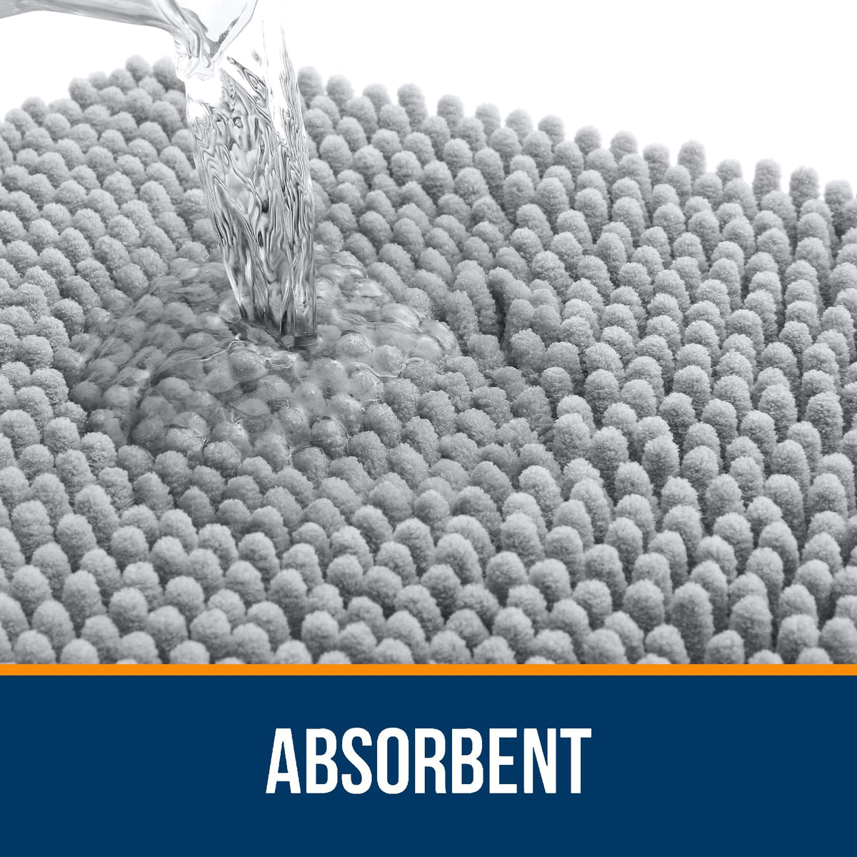 OLANLY rug with rubber-backing stays put on slick bathroom floors.