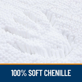 OLANLY bath rug rubber-backing provides stable non-slip footing on bathroom floors.