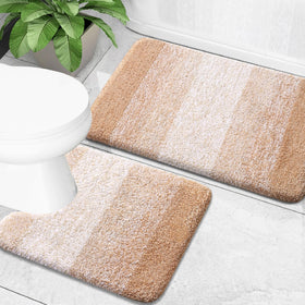 OLANLY bath rug set with soft microfiber for plush bathroom comfort.
