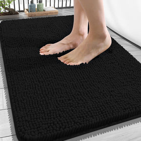 OLANLY bath rug with soft chenille for plush foot comfort