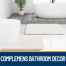 OLANLY versatile bath rug complements bathroom decor and vanity setups