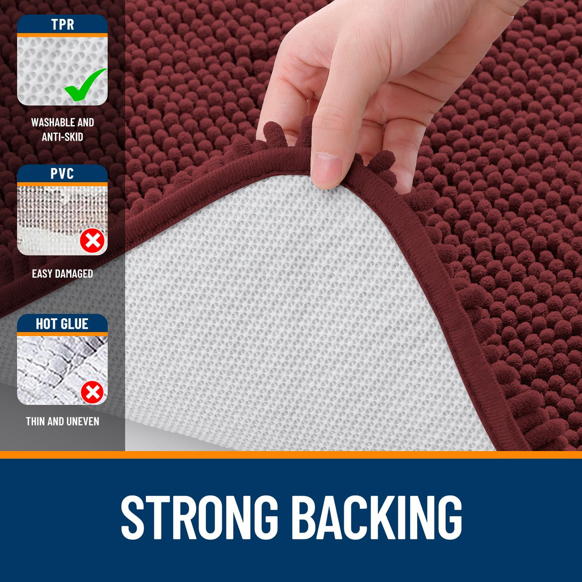 OLANLY rug is machine-washable and durable for busy homes.