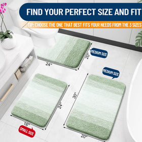 OLANLY bathroom rug close-up shows plush microfiber texture for foot comfort.