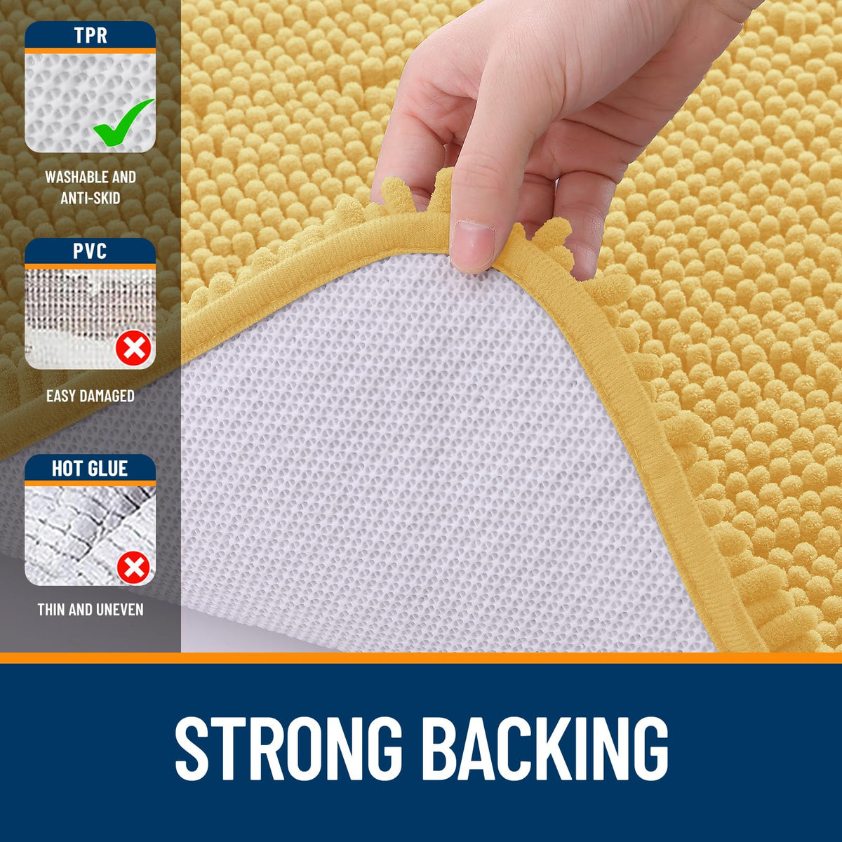 OLANLY multi-purpose rug suits bath, vanity, and entry areas for comfort