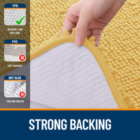 OLANLY multi-purpose rug suits bath, vanity, and entry areas for comfort