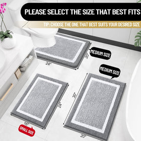 OLANLY bathroom rug absorbs moisture quickly to keep floors drier