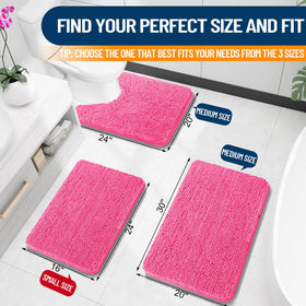 OLANLY absorbent bath rug demonstrates dense chenille that dries feet quickly.
