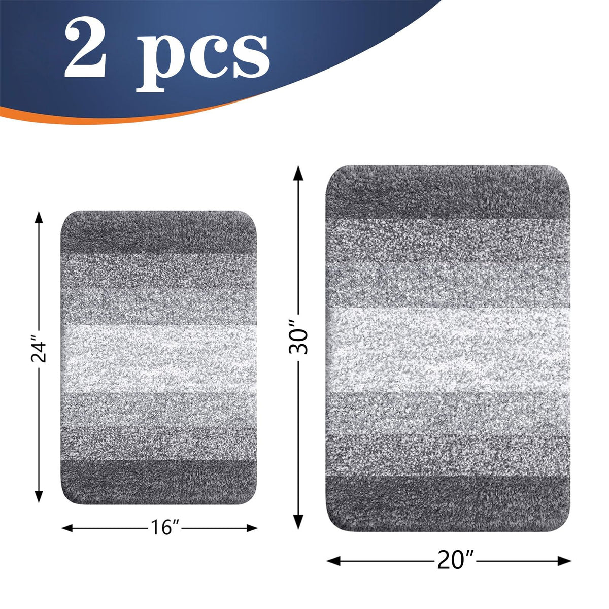 OLANLY bath rug TP-rubber-back provides durable non-slip support.