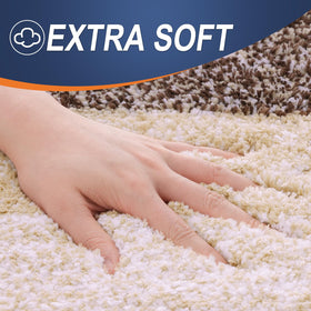 OLANLY TP rubber backing on rug bottom for grip on dry floors.