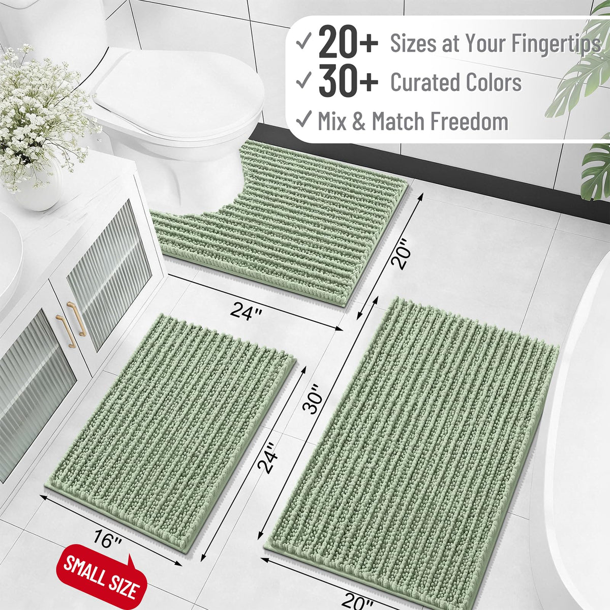 OLANLY chenille soft texture adds luxury underfoot