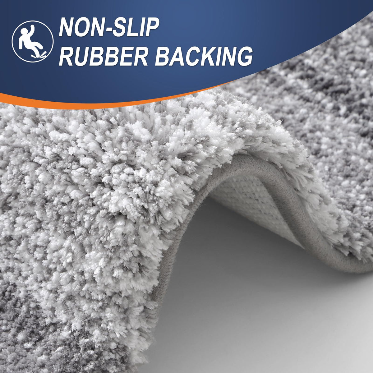 OLANLY durable-back rug backing supports long-term shape and stability.