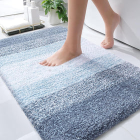 OLANLY bath rug with plush pile for warm, comfortable feet