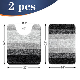 OLANLY contour toilet rug shows deep pile and comfort