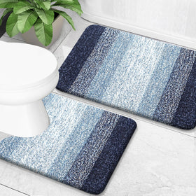 OLANLY bathroom rug set with dense microfiber pile for plush absorbency.