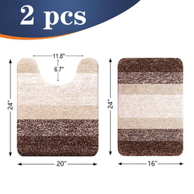 OLANLY U-shaped contour toilet mat with non-slip base.