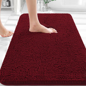 OLANLY chenille rug with plush texture for warm, feet-friendly comfort