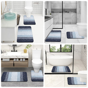 Dark blue color adds timeless elegance to any bathroom style.