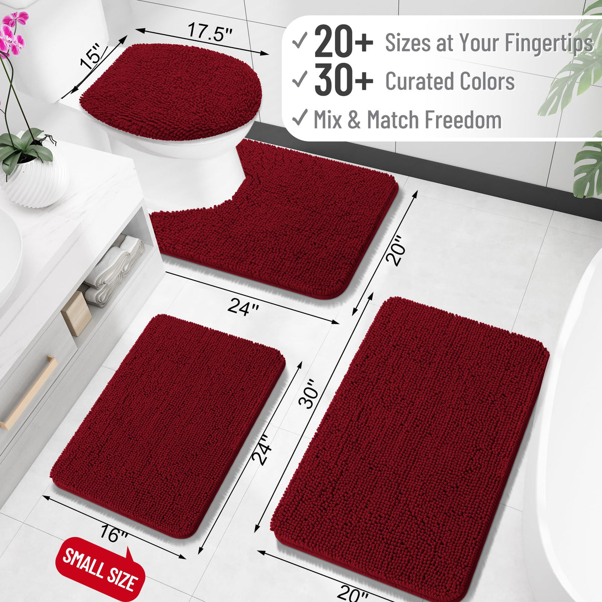 OLANLY dense chenille absorbs moisture for quick drying feet