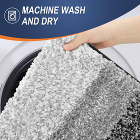OLANLY black bath mat blends with any decor and dries quickly.