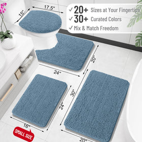 OLANLY chenille bath rug absorbs water quickly, keeping floors dry.