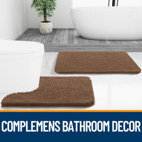 OLANLY Mocha rug enhances decor while keeping floors dry