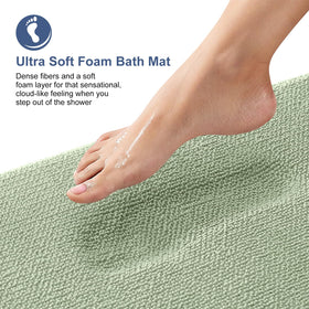 OLANLY memory foam texture close-up shows plush, supportive surface.