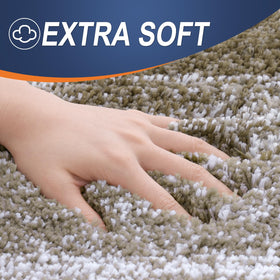 OLANLY Coffee bath mat deep pile dries quickly to keep floors clean.