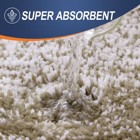 OLANLY Coffee bath mat TP rubber backing helps prevent slips.
