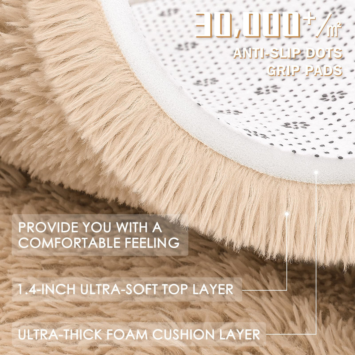 OLANLY compact bedside rug fits dorms and nurseries with ease.