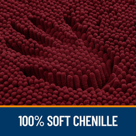 OLANLY dense absorbent chenille keeps floors clean and dries feet quickly.