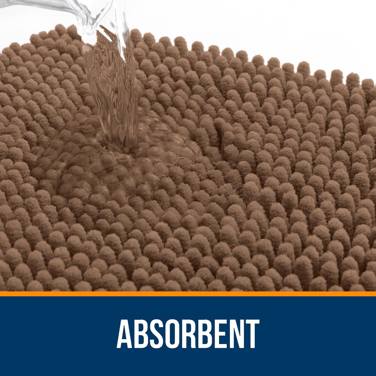 OLANLY Mocha dense-chenille fibers offer soft comfort