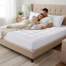 OLANLY dorm or guest room setup adds comfort and protects bedding.