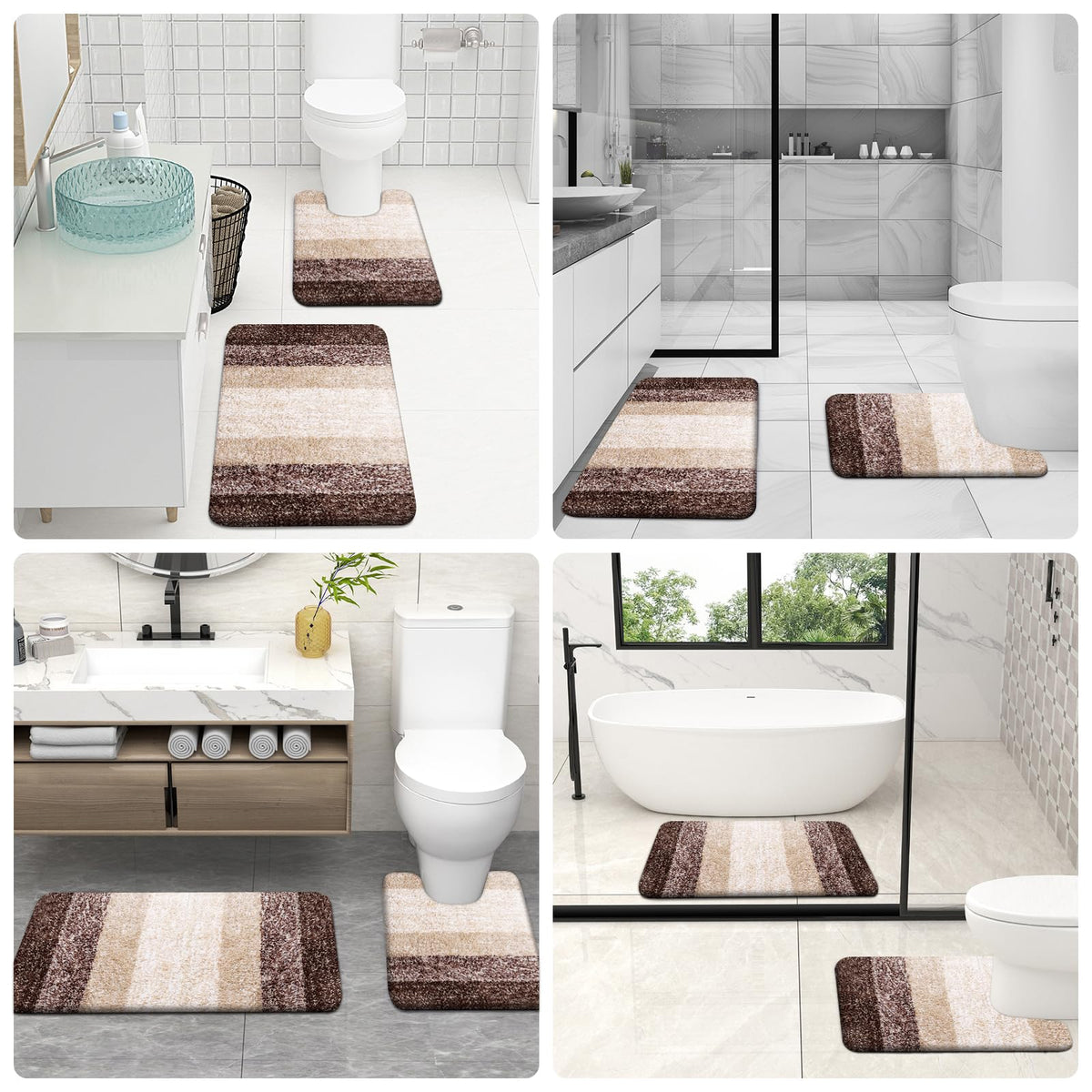 OLANLY brown mats stay vibrant after washing and daily use.