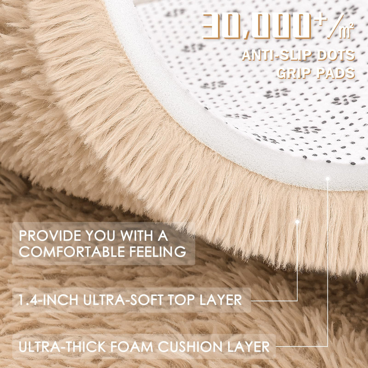OLANLY durable polyester faux fur surface resists shedding