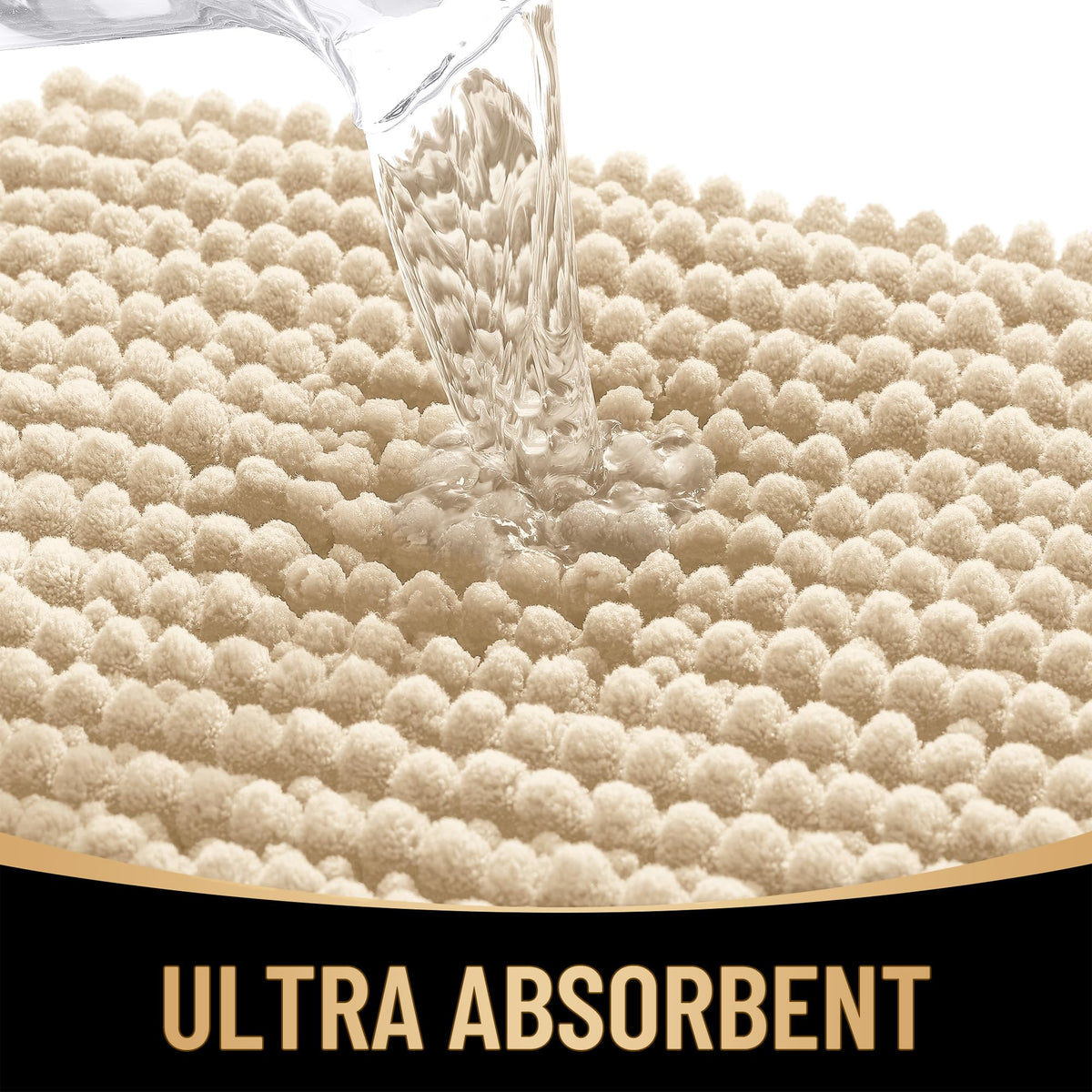 OLANLY fade-resistant chenille rug that dries quickly between uses.