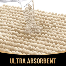 OLANLY fade-resistant chenille rug that dries quickly between uses.