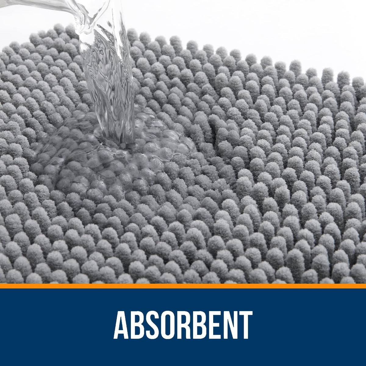OLANLY fade-resistant, machine-washable bath mat for easy care.