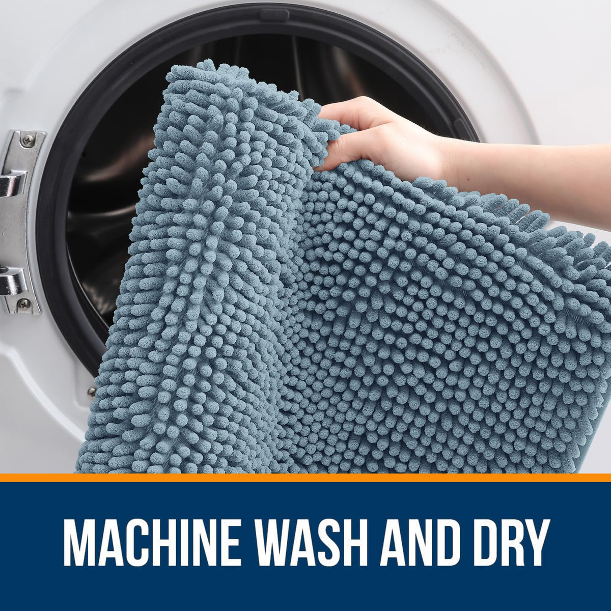 OLANLY fast-drying fade-resistant rug stays bright after multiple washes.