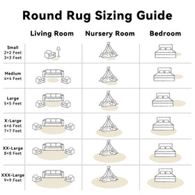 OLANLY Ivory Round Rug quick care guide for simple maintenance.